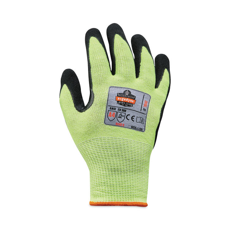 ProFlex 7041 ANSI A4 Nitrile-Coated CR Gloves, EN388: 4X42D, 10" Long, Large, Lime, 144 Pairs/Carton