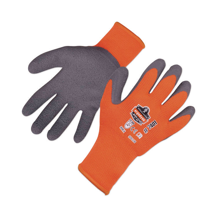 ProFlex 7401-CASE Coated Lightweight Winter Gloves, EN388: 2131X, 9" Long, Medium, Orange, Pair