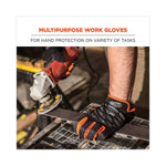 ProFlex 815 QuickCuff Mechanics Gloves, 9" Long, Large, Black, Pair
