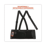 ProFlex 1650 Economy Elastic Back Support Brace, 4X-Large, 52" to 58" Waist, Black