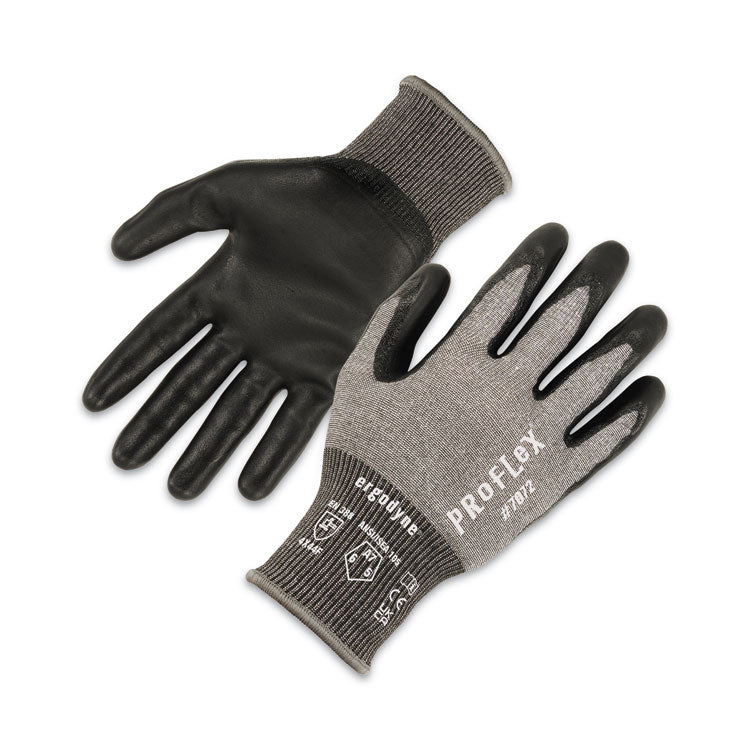 ProFlex 7072 ANSI A7 Nitrile-Coated CR Gloves, EN388: 4X44F, 9" Long, X-Large, Gray, Pair