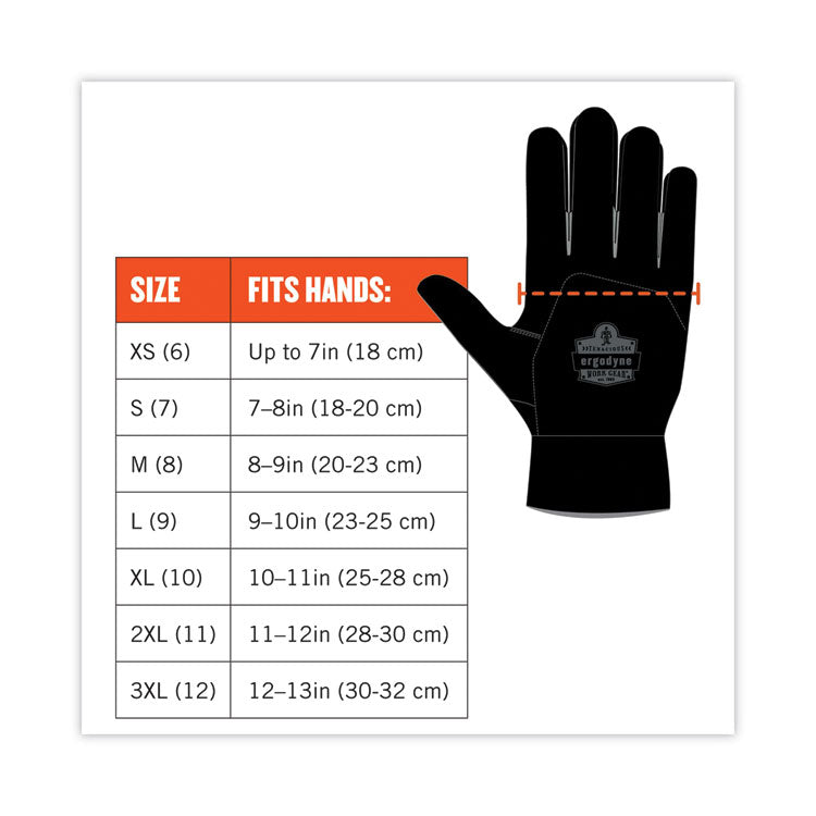 ProFlex 815 QuickCuff Mechanics Gloves, 9" Long, Small, Black, Pair