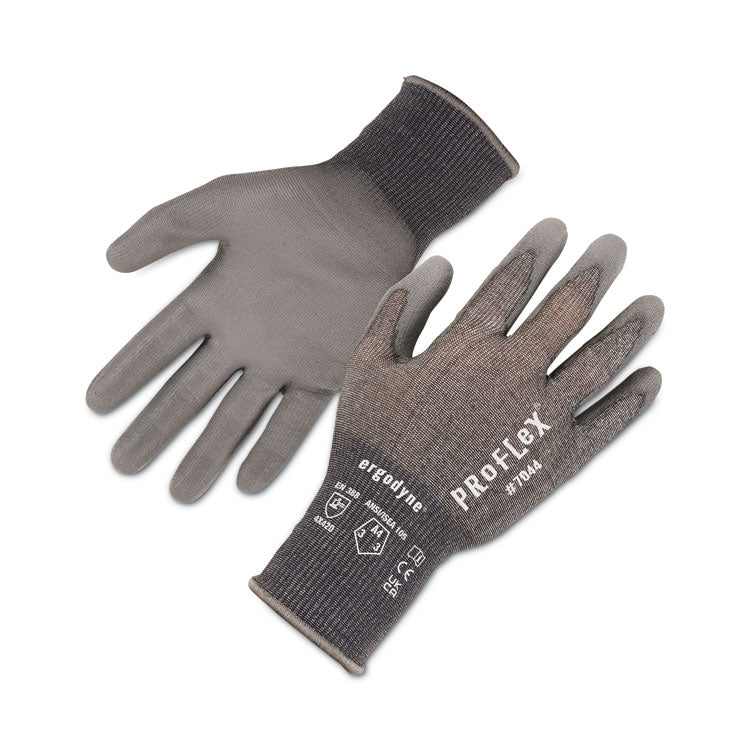 ProFlex 7044 ANSI A4 PU Coated CR Gloves, EN388: 4X42D, 9" Long, Medium, Gray, Pair