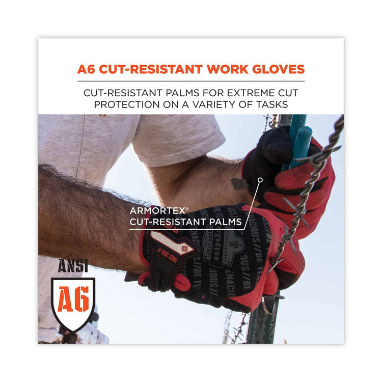 ProFlex 812CR6 ANSI A6 Utility and CR Gloves, EN388: 2543E, 9" Long, X-Large, Black, Pair