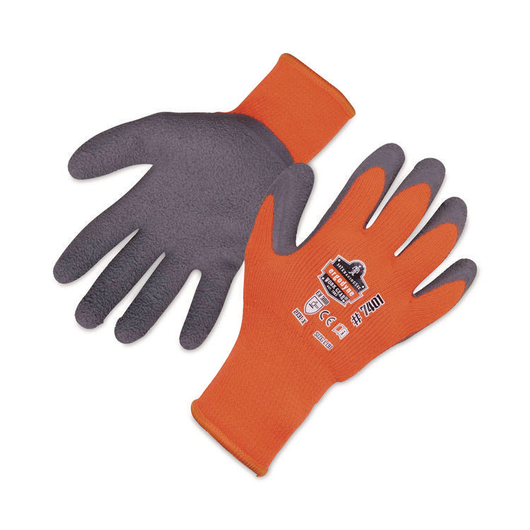 ProFlex 7401-CASE Coated Lightweight Winter Gloves, EN388: 2131X, 9" Long, XX-Large, Orange, Pair