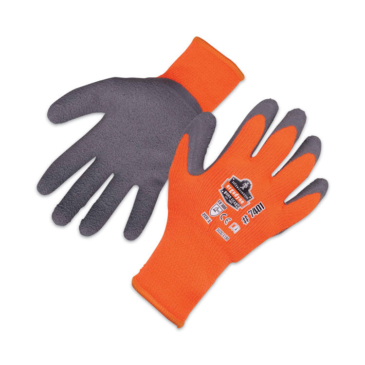ProFlex 7401-CASE Coated Lightweight Winter Gloves, EN388: 2131X, 9" Long, Large, Orange, 144 Pairs/Carton