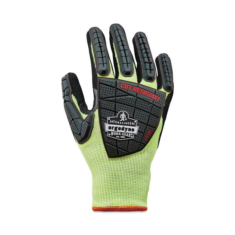 ProFlex 7141 ANSI A4 DIR Nitrile-Coated CR Gloves, EN388: 4X42DP, 9" Long, XX-Large, Lime, 72 Pairs/Carton