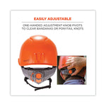 Skullerz 8974LED Class E Safety Helmet with 8981 Universal LED Headlamp, 6-Point Ratchet Suspension, Orange