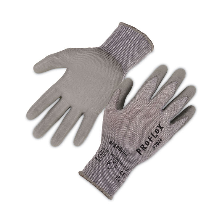 ProFlex 7024 ANSI A2 PU Coated CR Gloves, EN388: 4X42B, 9" Long, Large, Gray, Pair