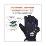 ProFlex 819WP Extreme Thermal WP Gloves, EN388: 4222B, 9" Long, Large, Black, Pair