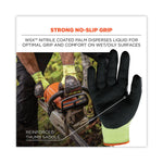 ProFlex 7141 ANSI A4 DIR Nitrile-Coated CR Gloves, EN388: 4X42DP, 9" Long, XX-Large, Lime, 72 Pairs/Carton