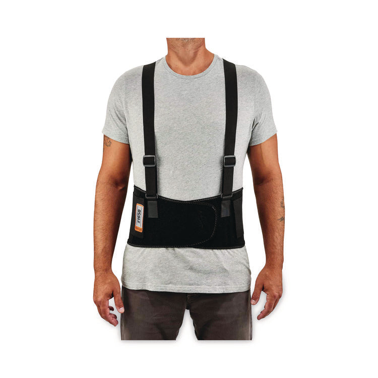ProFlex 1650 Economy Elastic Back Support Brace, 4X-Large, 52" to 58" Waist, Black