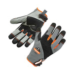 ProFlex 710 Heavy-Duty Mechanics Gloves, 9" Long, Small, Gray, Pair