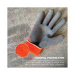 ProFlex 7401-CASE Coated Lightweight Winter Gloves, EN388: 2131X, 9" Long, Large, Orange, 144 Pairs/Carton