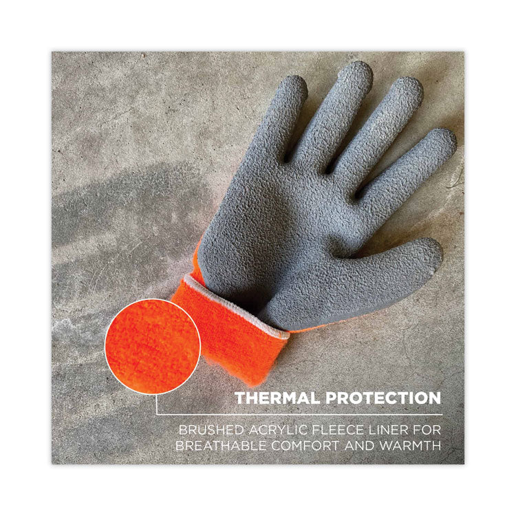 ProFlex 7401-CASE Coated Lightweight Winter Gloves, EN388: 2131X, 9" Long, Large, Orange, 144 Pairs/Carton