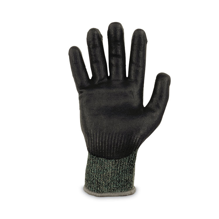 ProFlex 7070 ANSI A7 Nitrile Coated CR Gloves, EN388: 4X42F, 9" Long, X-Large, Green, 12 Pairs