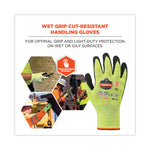 ProFlex 7021 Hi-Vis Nitrile-Coated CR Gloves, EN388: 4342B, 9.25" Long, Large, Lime, 144 Pairs/Carton