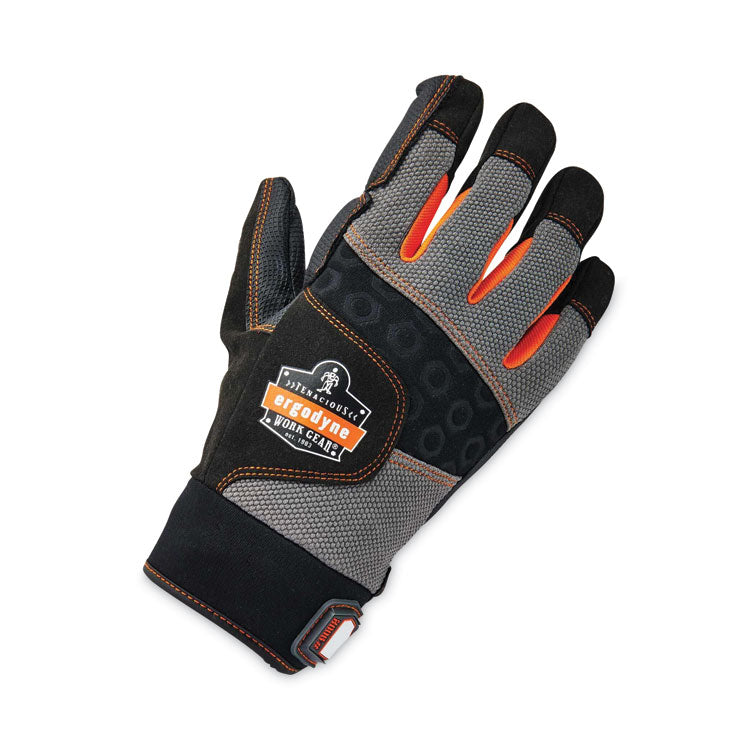 ProFlex 9002 Certified Full-Finger Anti-Vibration Gloves, EN388: 2121X, Large, Black, Pair