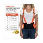 ProFlex 100HV Economy Hi-Vis Spandex Back Support Brace, 4X-Large, 52" to 58" Waist, Black/Orange