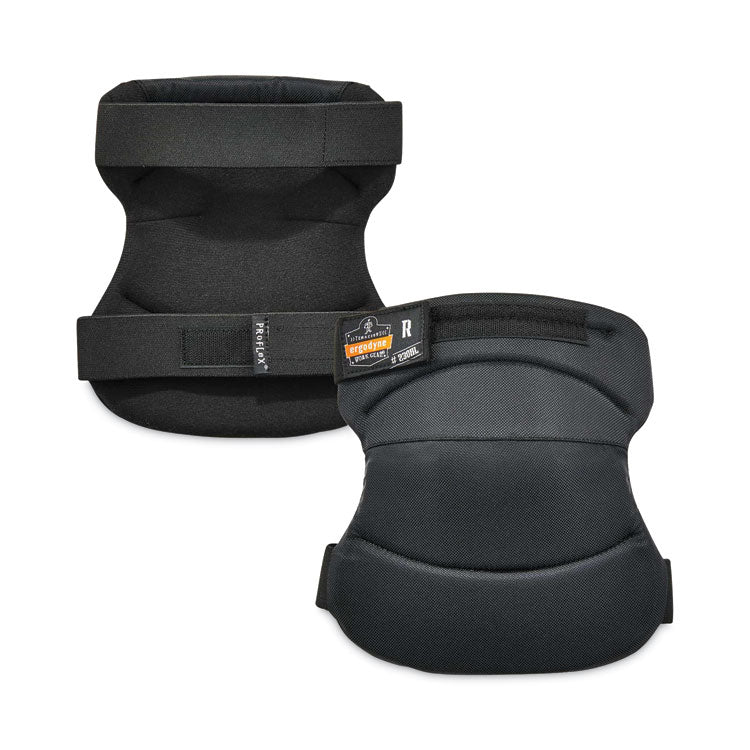 ProFlex 230HL Knee Pads, Wide Soft Cap, Hook and Loop Closure, One Size Fits Most, Black, Pair