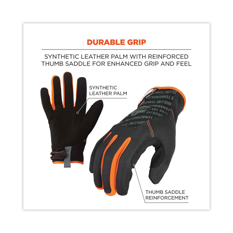 ProFlex 812 Standard Mechanics Gloves, 9" Long, XX-Large, Black, Pair