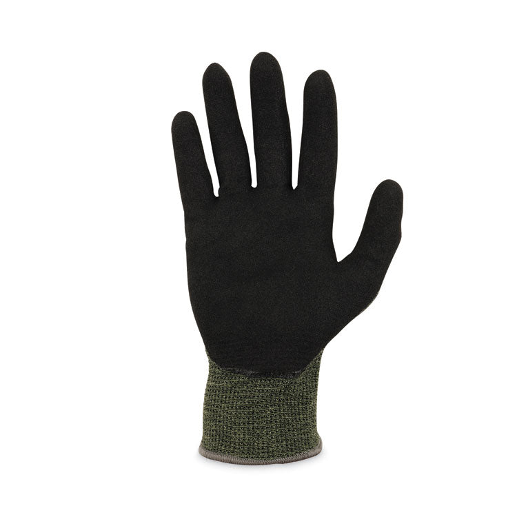 ProFlex 7042 ANSI A4 Nitrile-Coated CR Gloves, EN388: 4X41D, 9" Long, Small, Green, Pair