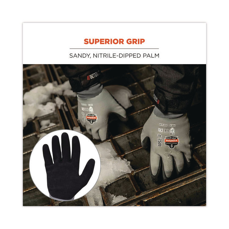 ProFlex 7501 Coated Waterproof Winter Gloves, EN388: 2131X, 10.5" Long, Large, Gray, Pair