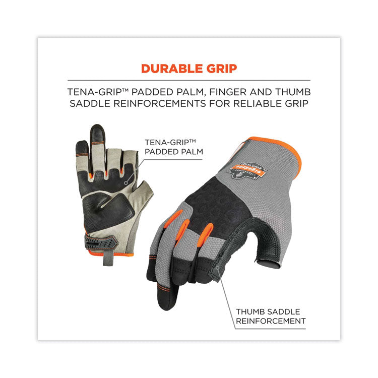 ProFlex 720 Heavy-Duty Framing Gloves, 9" Long, XX-Large, Gray, Pair