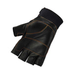 ProFlex 901 Half-Finger Leather Impact Gloves, EN388: 3122X, X-Large, Black, Pair
