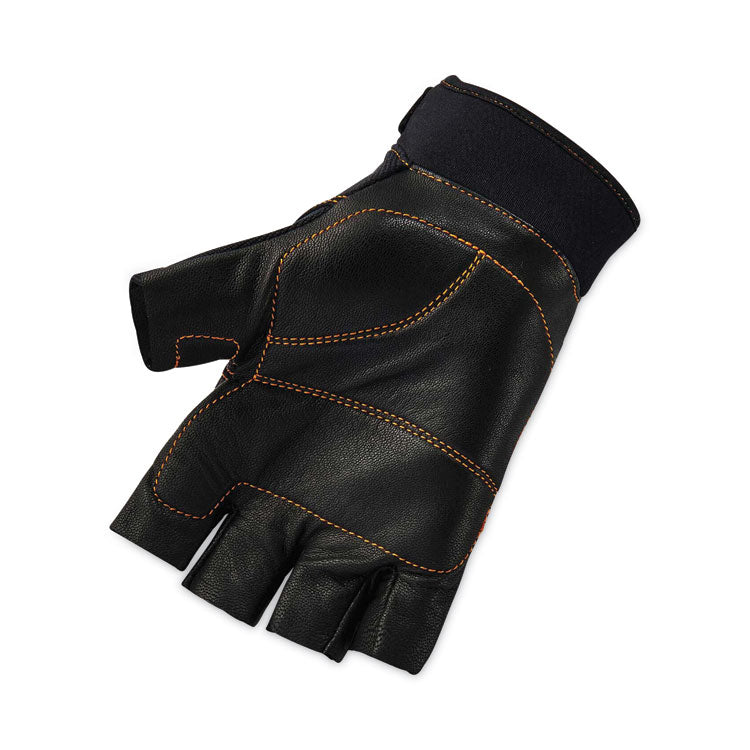 ProFlex 901 Half-Finger Leather Impact Gloves, EN388: 3122X, X-Large, Black, Pair