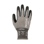 ProFlex 7072 ANSI A7 Nitrile-Coated CR Gloves, EN388: 4X44F, 9" Long, Large, Gray, Pair