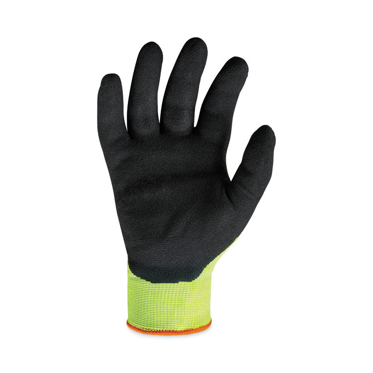 ProFlex 7021 Hi-Vis Nitrile-Coated CR Gloves, EN388: 4342B, 9.25" Long, Large, Lime, Pair