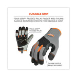 ProFlex 710 Heavy-Duty Mechanics Gloves, 9" Long, Small, Gray, Pair