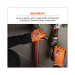 ProFlex 7551 ANSI A5 Coated Waterproof CR Gloves, EN388: 4X43E, 10.5" Long, Large, Orange, Pair