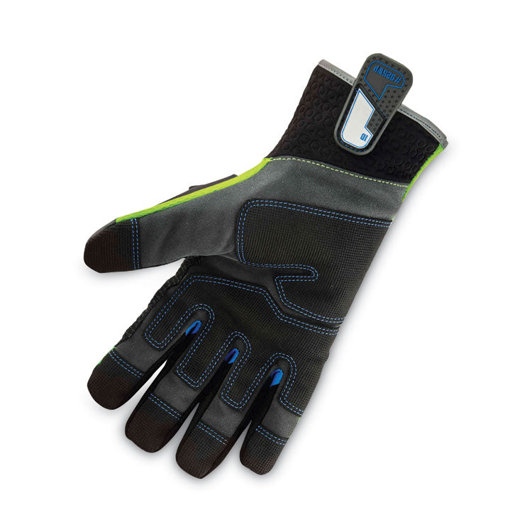 ProFlex 925WP Performance Dorsal Impact-Reducing Thermal Waterproof Gloves, EN388: 3323XP, Small, Black/Lime, Pair
