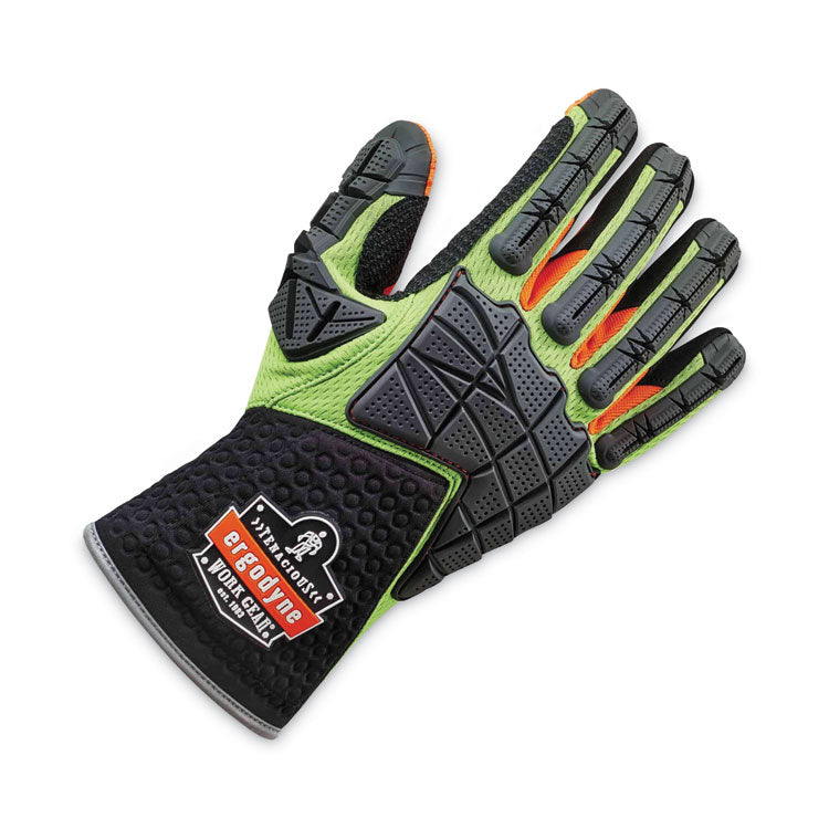 ProFlex 925F(x) Standard Dorsal Impact-Reducing Gloves, EN388: 4121XP, Large, Black/Lime, Pair