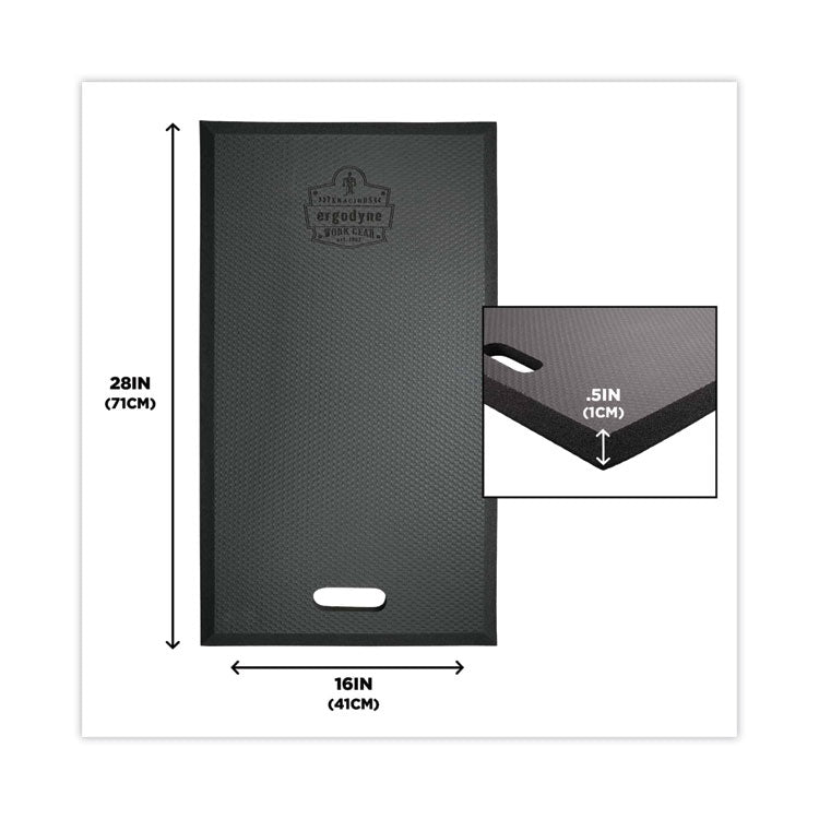 ProFlex 386 Large Foam Kneeling Pad, 0.5", Large, Black