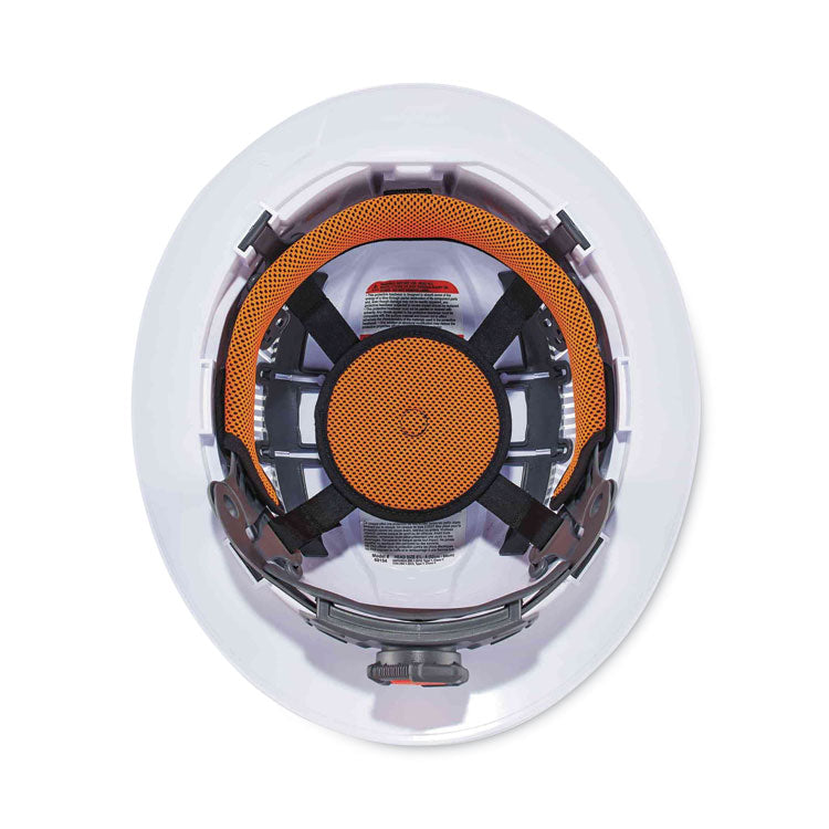 Skullerz 8973LED Class C Hard Hat Full Brim with LED Light, White