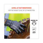 ProFlex 7072 ANSI A7 Nitrile-Coated CR Gloves, EN388: 4X44F, 9" Long, Medium, Gray, 12 Pairs