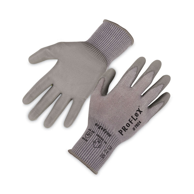 ProFlex 7024 ANSI A2 PU Coated CR Gloves, EN388: 4X42B, 9" Long, XX-Large, Gray, Pair