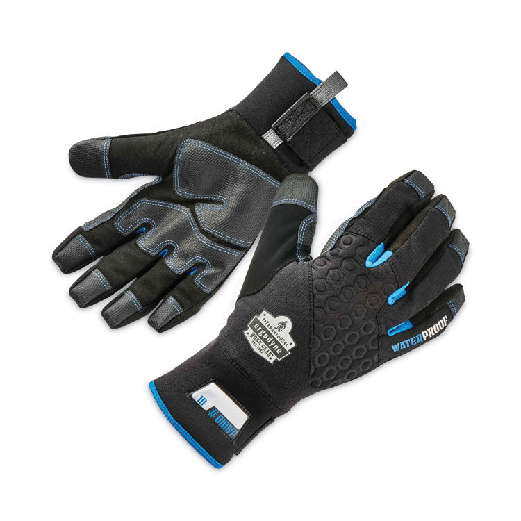 ProFlex 818WP Thermal WP Gloves with Tena-Grip, EN388: 3423X, 9" Long, Large, Black, Pair
