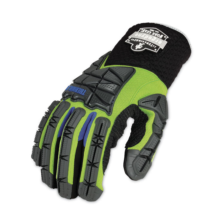 ProFlex 925WP Performance Dorsal Impact-Reducing Thermal Waterproof Gloves, EN388: 3323XP, Small, Black/Lime, Pair