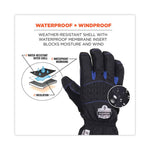 ProFlex 819WP Extreme Thermal WP Gloves, EN388: 4222B, 9" Long, X-Large, Black, Pair