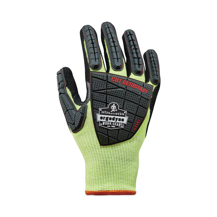 ProFlex 7141 ANSI A4 DIR Nitrile-Coated CR Gloves, EN388: 4X42DP, 9" Long, Medium, Lime, 72 Pairs/Carton