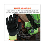ProFlex 7041 ANSI A4 Nitrile-Coated CR Gloves, EN388: 4X42D, 10" Long, Large, Lime, 144 Pairs/Carton