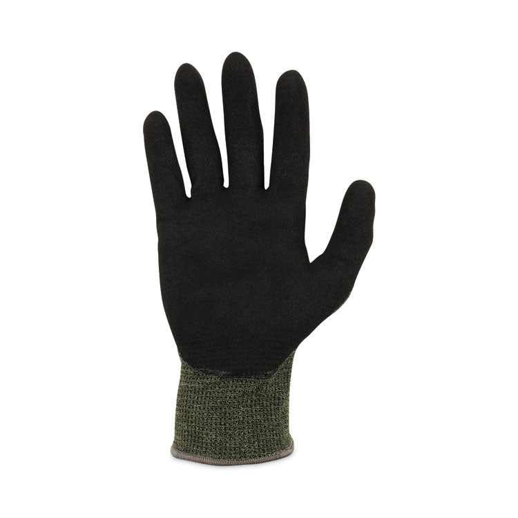 ProFlex 7042 ANSI A4 Nitrile-Coated CR Gloves, EN388: 4X41D, 9" Long, Large, Green, 12 Pairs