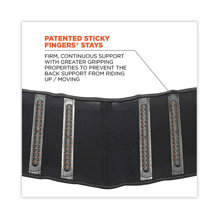 ProFlex 1100SF Standard Spandex Back Support Brace, 4X-Large, 52" to 58" Waist, Black