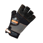 ProFlex 901 Half-Finger Leather Impact Gloves, EN388: 3122X, Small, Black, Pair