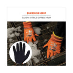 ProFlex 7551 ANSI A5 Coated Waterproof CR Gloves, EN388: 4X43E, 10.5" Long, Large, Orange, Pair