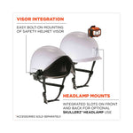 Skullerz 8974 Class E Safety Helmet, 6-Point Ratchet Suspension, White